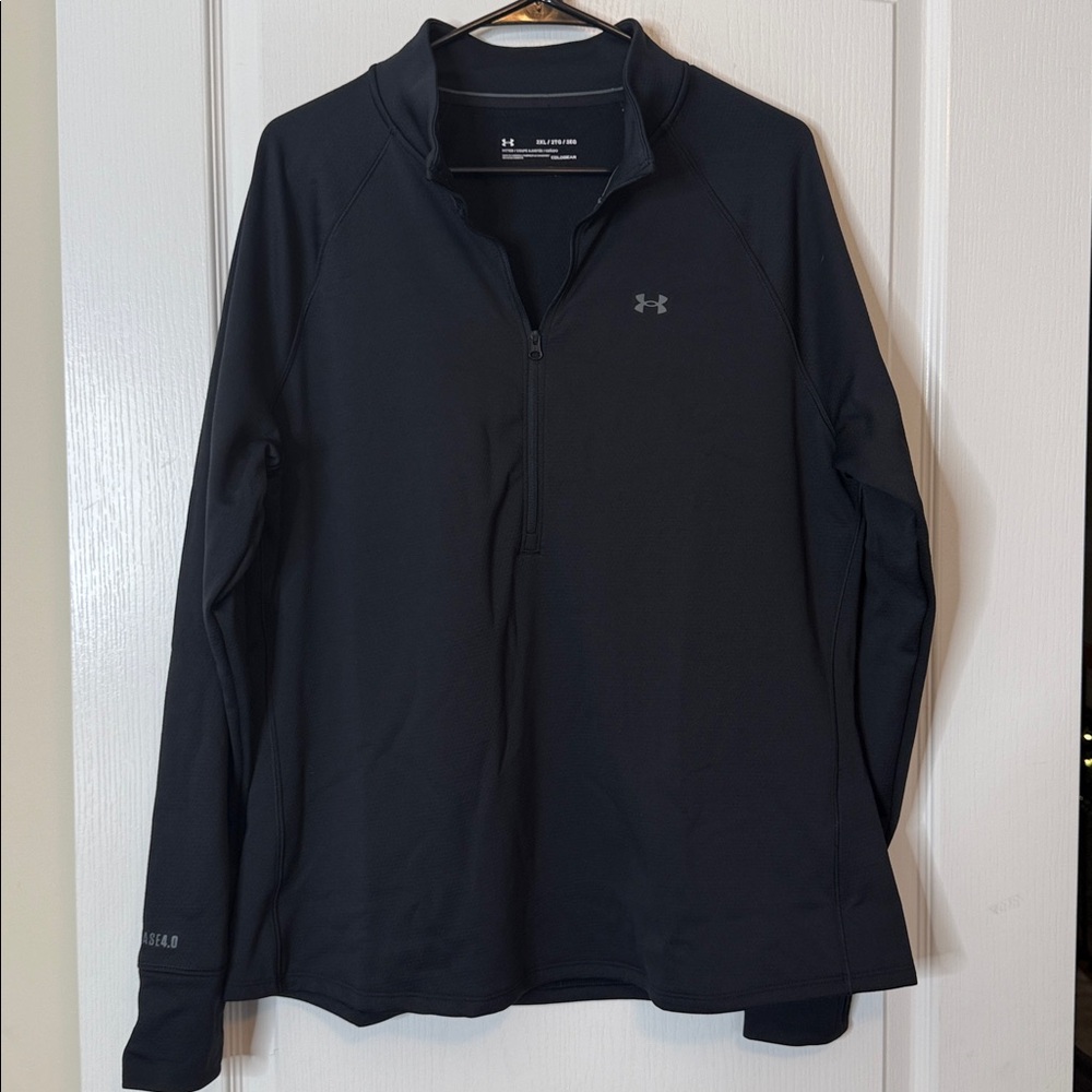 Under Armour Coldgear Base 4.0 Half Zip Jacket Top Black Size 2XL XXL - Picture 5 of 15